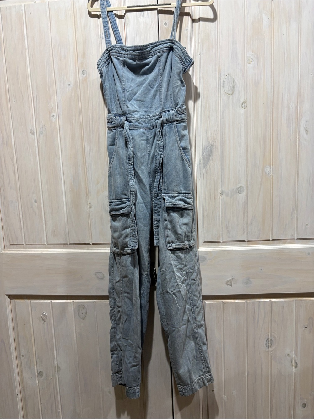 Free People Utility-Style Women’s Jeans Jumpsuit - Blue